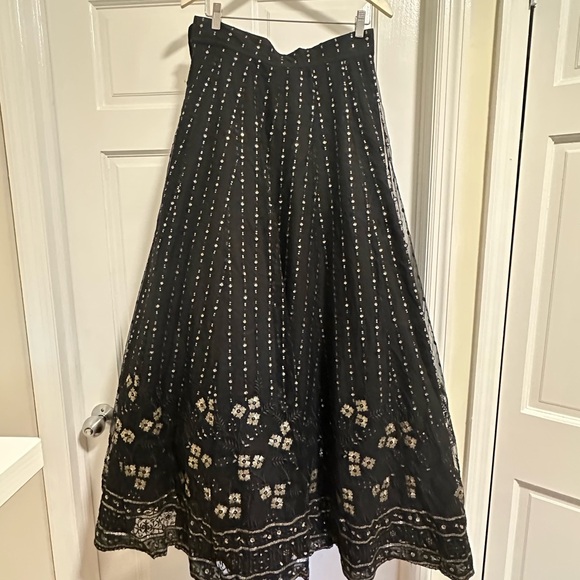 The Saree Room Midnight Amelia Skirt with Dupatta set - Picture 4 of 6